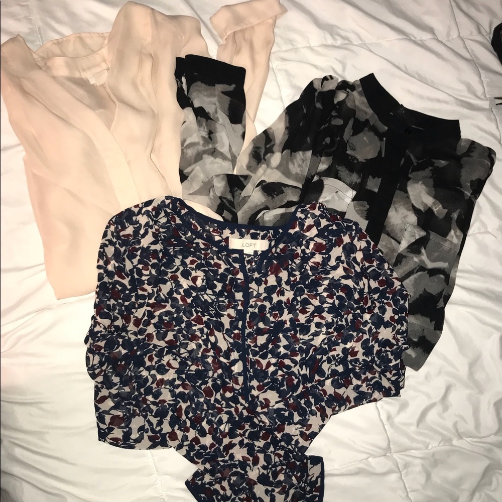 3 Blouses (H&M & LOFT)